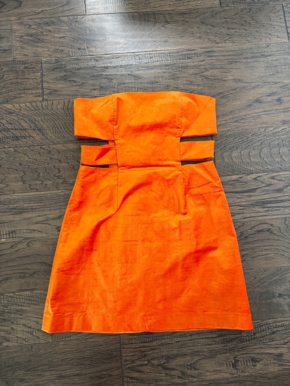 Strapless Orange Cutout Mini Dress Revolve